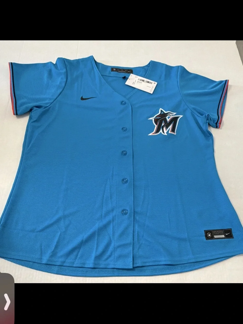Nike Turquoise Miami Marlins Button-Up Baseball Jersey